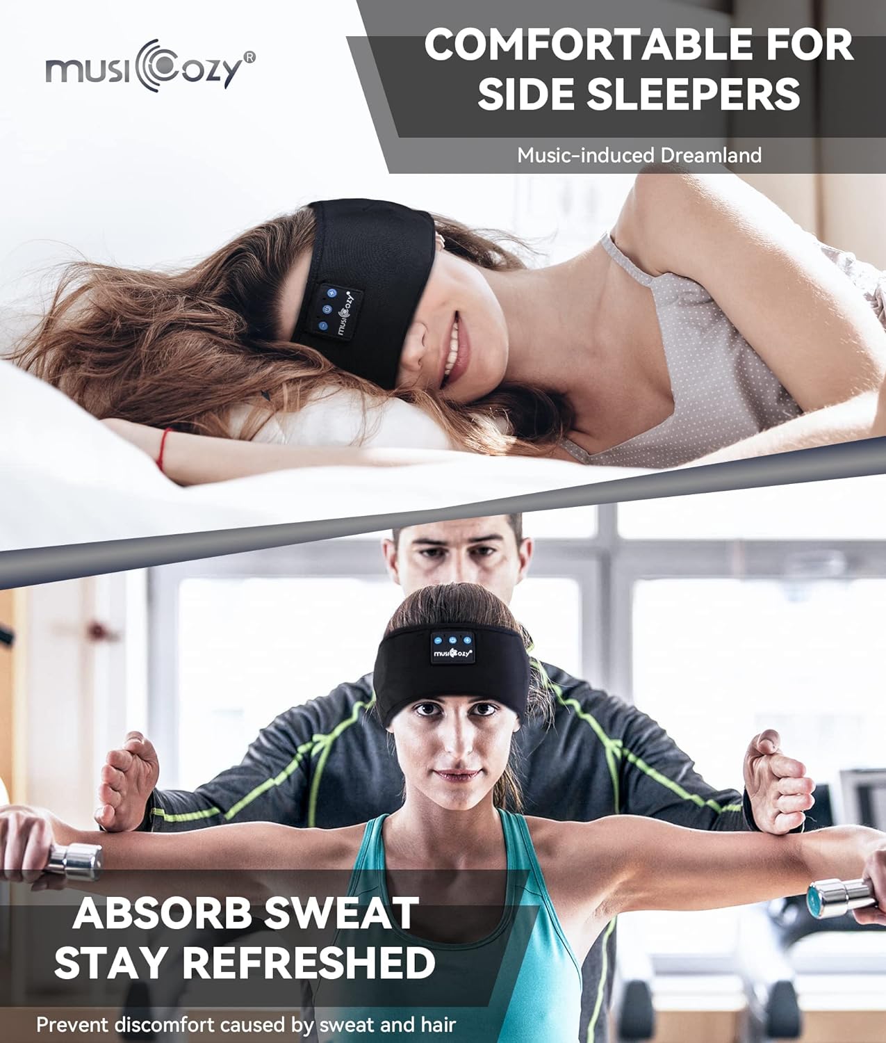 Bluetooth Headband for sports, workouts or sleep